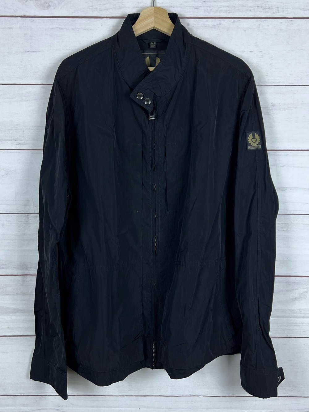 Mens Belstaff Grove Lightweight Jacket Black Water Repellent Size US 48